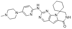 7',8'-Dihydro-2'-[[5-(4-methyl-1-piperazinyl)-2-pyridinyl]amino]spiro[cyclohexane-1,9'(6'H)-pyrazino[1',2':1,5]pyrrolo[2,3-d]pyrimidin]-6'-one molecular structure (CAS 1374743-00-6)