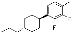 2,3-Difluoro-1-methyl-4-(trans-4-propylcyclohexyl)benzene molecular structure (CAS 1374975-29-7)