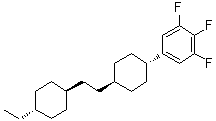 5-[反式-4-[2-(反式-4-乙基环己基)乙基]环己基]-1,2,3-三氟苯分子结构 (CAS 137529-57-8)