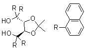 (4R,5R)-2,2-二甲基-alpha,alpha,alpha',alpha'-四-1-萘基-1,3-二氧杂戊环-4,5-二甲醇分子结构 (CAS 137536-94-8)