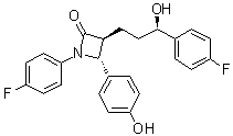 (3S,4R)-1-(4-Fluorophenyl)-3-[(3R)-3-(4-fluorophenyl)-3-hydroxypropyl]-4-(4-hydroxyphenyl)-2-azetidinone molecular structure (CAS 1376614-99-1)