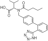 structure of CAS# 137862-87-4, D-Valsartan;N-(1-Oxopentyl)-N-[[2'-(1H-tetrazol-5-yl)[1,1'-biphenyl]-4-yl]methyl]-D-valine; CGP 49309