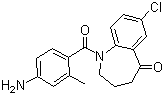 1-(4-Amino-2-methylbenzoyl)-7-chloro-1,2,3,4-tetrahydro-5H-1-benzazepin-5-one molecular structure (CAS 137977-97-0)