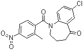 7-Chloro-1,2,3,4-tetrahydro-1-(2-methyl-4-nitrobenzoyl)-5H-1-benzazepin-5-one molecular structure (CAS 137982-91-3)