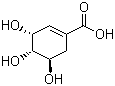 Shikimic acid  molecular structure (CAS 138-59-0)