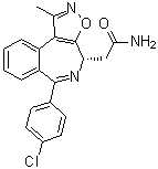 (4S)-6-(4-Chlorophenyl)-1-methyl-4H-isoxazolo[5,4-d][2]benzazepine-4-acetamide molecular structure (CAS 1380087-89-7)