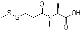 结构式 CAS# 138148-62-6, N-甲基-N-[3-(甲基二硫基)-1-氧代丙基]-L-丙氨酸