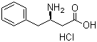 structure of CAS# 138165-77-2, L-beta-Homophenylalanine hydrochloride;(S)-3-Amino-4-phenylbutyric acid hydrochloride