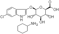 6-Chloro-3-indolyl-beta-D-glucuronic acid cyclohexylammonium salt molecular structure (CAS 138182-20-4)