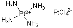 Tetraammineplatinum tetrachloroplatinate molecular structure (CAS 13820-46-7)