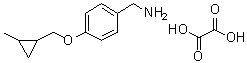 4-[(2-Methylcyclopropyl)methoxy]benzenemethanamine ethanedioate (1:1) molecular structure (CAS 1383132-97-5)