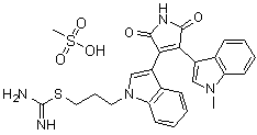 结构式 CAS# 138489-18-6, 双吲哚马来酰亚胺 IX 甲烷磺酸盐