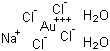 Sodium tetrachloroaurate (III) dihydrate molecular structure (CAS 13874-02-7)