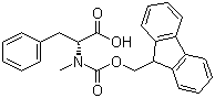 N-芴甲氧羰酰基-N-甲基-D-苯丙氨酸分子结构 (CAS 138775-05-0)