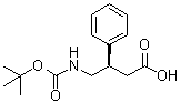 (R)-beta-[[[叔丁氧羰基]氨基]甲基]苯丙酸分子结构 (CAS 138782-45-3)