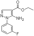 5-氨基-1-(3-氟苯基)-1H-吡唑-4-羧酸乙酯分子结构 (CAS 138907-70-7)