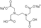 结构式 CAS# 139-33-3, 乙二胺四乙酸二钠; 乙底酸二钠