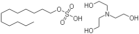 月桂醇硫酸酯三乙醇胺盐分子结构 (CAS 139-96-8)