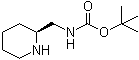 ((2S)-哌啶-2-基甲基)氨基甲酸叔丁酯分子结构 (CAS 139004-93-6)