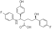 (alphaS,deltaR)-rel-4-Fluoro-alpha-[(R)-[(4-fluorophenyl)amino](4-hydroxyphenyl)methyl]-delta-hydroxybenzenepentanoic acid molecular structure (CAS 1391053-63-6)