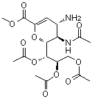 structure of CAS# 139110-70-6, Zanamivir amine triacetate methyl ester;5-(Acetylamino)-4-amino-2,6-anhydro-3,4,5-trideoxy-D-glycero-D-galacto-non-2-enonic acid methyl ester 7,8,9-triacetate