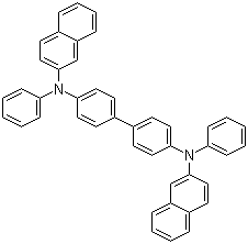 structure of CAS# 139255-17-7, N,N'-Bis(naphthalene-2-yl)-N,N'-bis(phenyl)benzidine;N,N'-Bis(naphthalene-2-yl)-N,N'-diphenyl-[1,1'-biphenyl]-4,4'-diamine