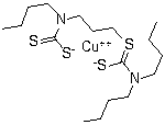 Bis(N,N-dibutyldithiocarbamato)copper molecular structure (CAS 13927-71-4)