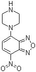 structure of CAS# 139332-66-4, 4-Nitro-7-piperazinobenzofurazan;4-Nitro-7-(1-piperazinyl)-2,1,3-benzoxadiazole