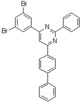 结构式 CAS# 1393350-29-2, 4-[1,1'-联苯]-4-基-6-(3,5-二溴苯基)-2-苯基嘧啶