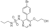 N-[5-(4-Bromophenyl)-6-(2-hydroxyethoxy)-4-pyrimidinyl]-N'-propylsulfamide molecular structure (CAS 1393813-43-8)