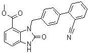 Methyl 3-[(2'-cyano[1,1'-biphenyl]-4-yl)methyl]-2,3-dihydro-2-oxo-1H-benzimidazole-4-carboxylate molecular structure (CAS 139481-33-7)
