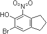 6-Bromo-2,3-dihydro-4-nitro-1H-inden-5-ol molecular structure (CAS 139515-86-9)