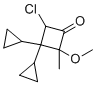 4-Chloro-3,3-dicyclopropyl-2-methoxy-2-methyl-cyclobutanone molecular structure (CAS 139537-58-9)