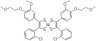 Bis[1-(2-chlorophenyl)-2-[3-methoxy-4-(2-methoxyethoxy)phenyl]-1,2-ethenedithiolato(2-)-S,S']nickel molecular structure (CAS 139562-87-1)