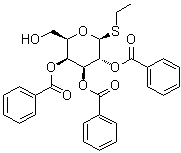 Ethyl 1-thio-beta-D-galactopyranoside 2,3,4-tribenzoate molecular structure (CAS 139574-31-5)