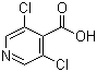 structure of CAS# 13958-93-5, 3,5-Dichloroisonicotinic acid;3,5-Dichloropyridine-4-carboxylic acid