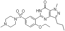 结构式 CAS# 139755-83-2, 西地那非; 1-[4-乙氧基-3-[5-(6,7-二氢-1-甲基-7-氧代-3-丙基-1H-吡唑并[4,3d]嘧啶)]苯磺酰]-4-甲基哌嗪