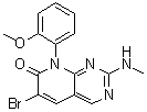 6-Bromo-8-(2-methoxyphenyl)-2-(methylamino)-pyrido[2,3-d]pyrimidin-7(8H)-one molecular structure (CAS 1398511-43-7)
