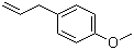 structure of CAS# 140-67-0, 4-Allylanisole;1-Methoxy-4-(2-propenyl)benzene; Estragole