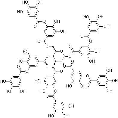 Tannic acid molecular structure (CAS 1401-55-4)
