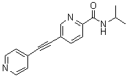 structure of CAS# 1401031-52-4, N-(1-Methylethyl)-5-[2-(4-pyridinyl)ethynyl]-2-pyridinecarboxamide