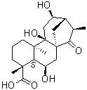 (4alpha,6beta)-6,9-Dihydroxy-15-oxokauran-18-oic acid molecular structure (CAS 1401419-88-2)