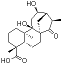 (4alpha,12beta)-9,12-二羟基-15-氧代贝壳杉烷-18-酸分子结构 (CAS 1401419-89-3)