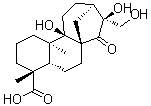 (4alpha,16alpha)-9,16,17-Trihydroxy-15-oxokauran-18-oic acid molecular structure (CAS 1401419-90-6)