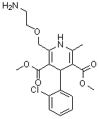 2-[(2-Aminoethoxy)methyl]-4-(2-chlorophenyl)-6-methyl-1,4-dihydropyridine-3,5-dicarboxylic acid dimethyl ester molecular structure (CAS 140171-66-0)