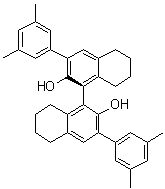 (1S)-3,3'-Bis(3,5-dimethylphenyl)-5,5',6,6',7,7',8,8'-octahydro-[1,1'-binaphthalene]-2,2'-diol molecular structure (CAS 1402852-05-4)