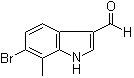 6-Bromo-7-methyl-1H-indole-3-carboxaldehyde molecular structure (CAS 1403579-58-7)