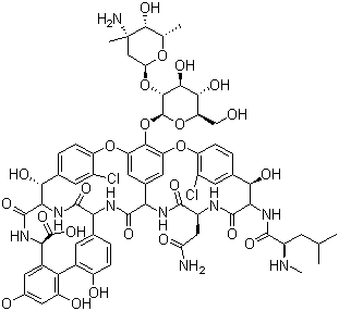 Vancomycin molecular structure (CAS 1404-90-6)