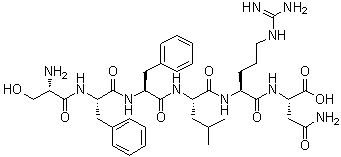 L-Seryl-L-phenylalanyl-L-phenylalanyl-L-leucyl-L-arginyl-L-asparagine molecular structure (CAS 140436-67-5)