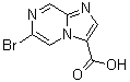结构式 CAS# 1404480-51-8, 6-溴咪唑并[1,2-a]吡嗪-3-羧酸